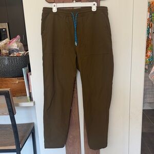 Cotopaxi Men's Subo Olive Green Pants with Blue Accent
